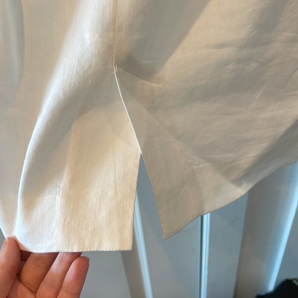 WORN ONCE White Linen Bebe Dress Size 2 - Picture 5 of 11
